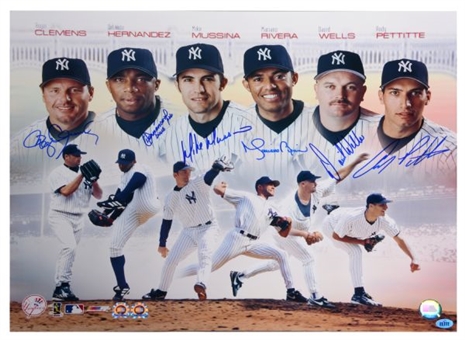 New York Yankees "Legacy" Autographed 16x20 Photograph (6 Signatures) 